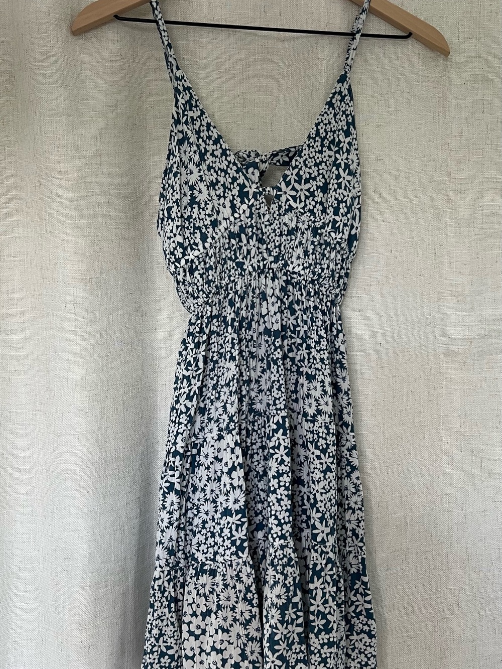 Angie Navy and White Floral Mini Sundress